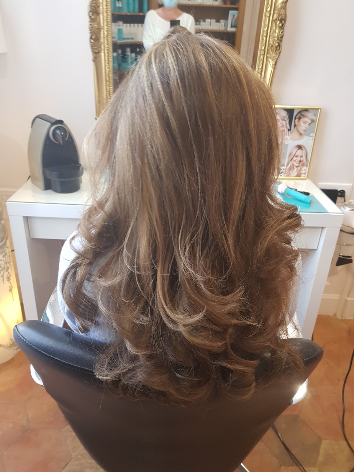 Prestation couleur mèches coupe brushing transformation kvs concept à ecommoy