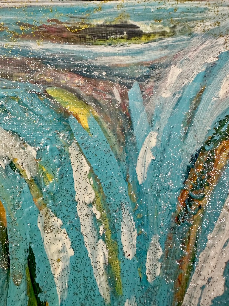 Gros plan de la peinture par Karine Vialenc