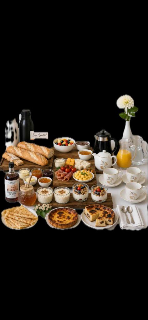 Buffet petit déjeuner dans nos chambres d'hôtes KVS Concept