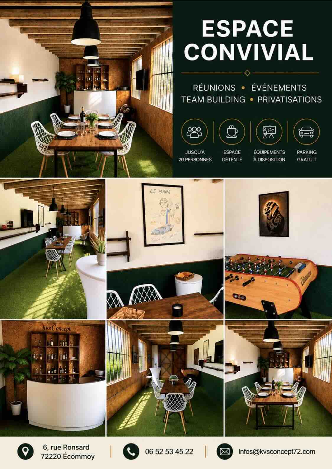 Salle de location KVS concept Ecommoy